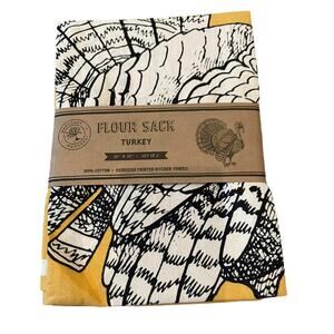 Mahogany Turkey Flour Sack Kitchen Towels Set of 2 Cotton Thanksgiving Fall New